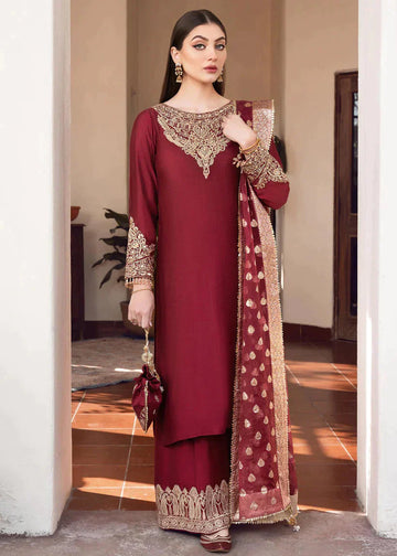 3 Piece Shamooz Silk With Organza Jacquard Banarsi Duppatta